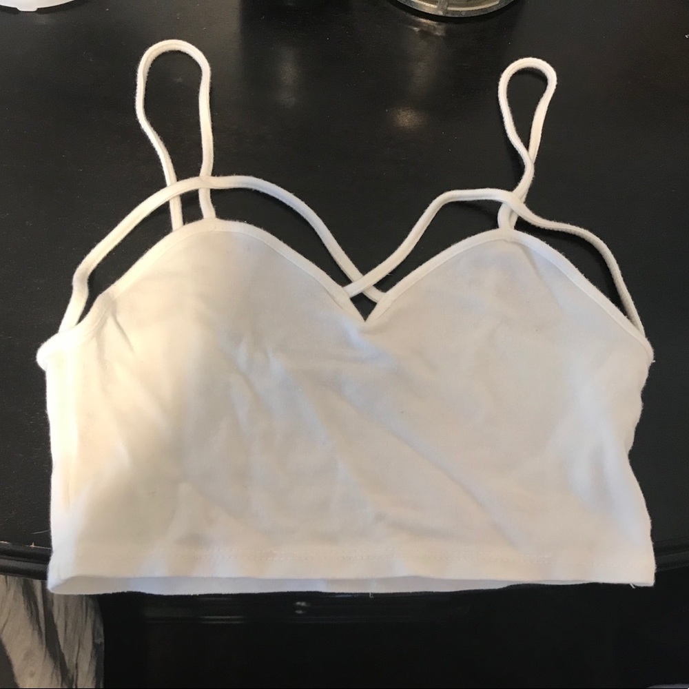 white bralette